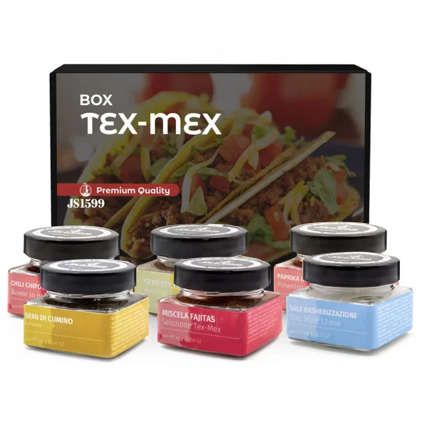 Box di spezie per Fajitas e chili di carne