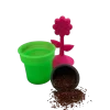 Infusore vaso di fiori aperto