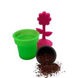 Infusore vaso di fiori aperto