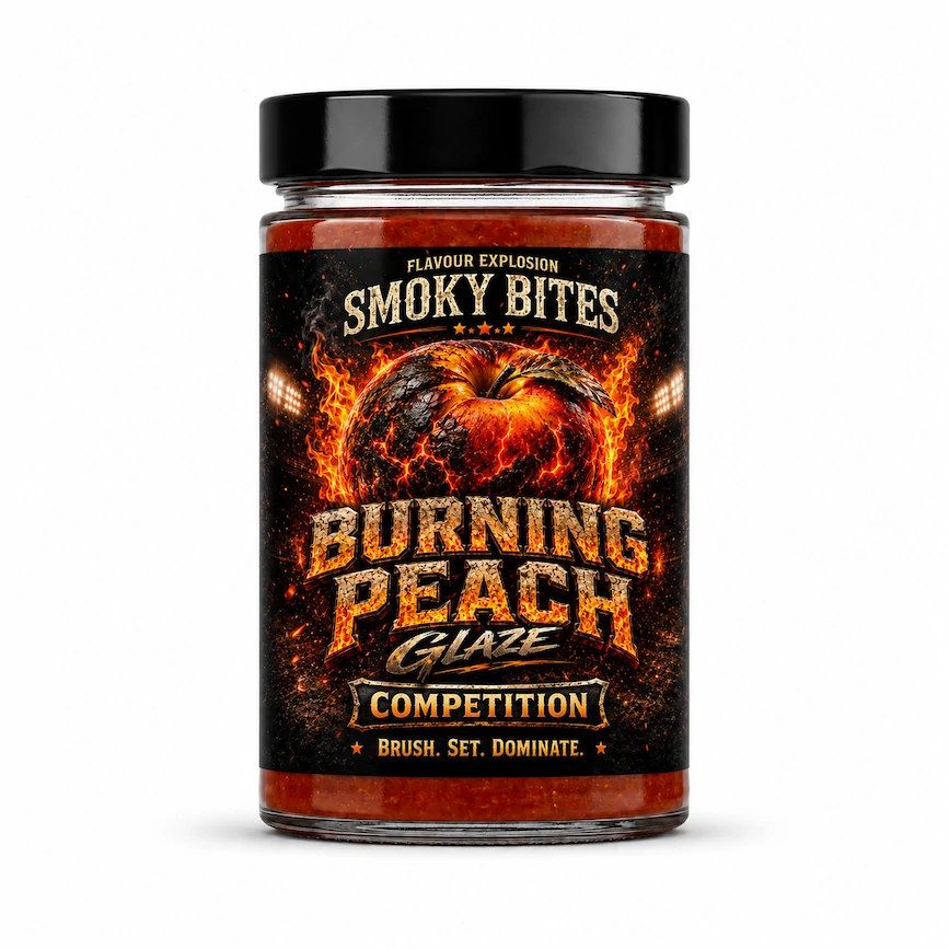 Salsa BBQ BURNING PEACH GLAZE