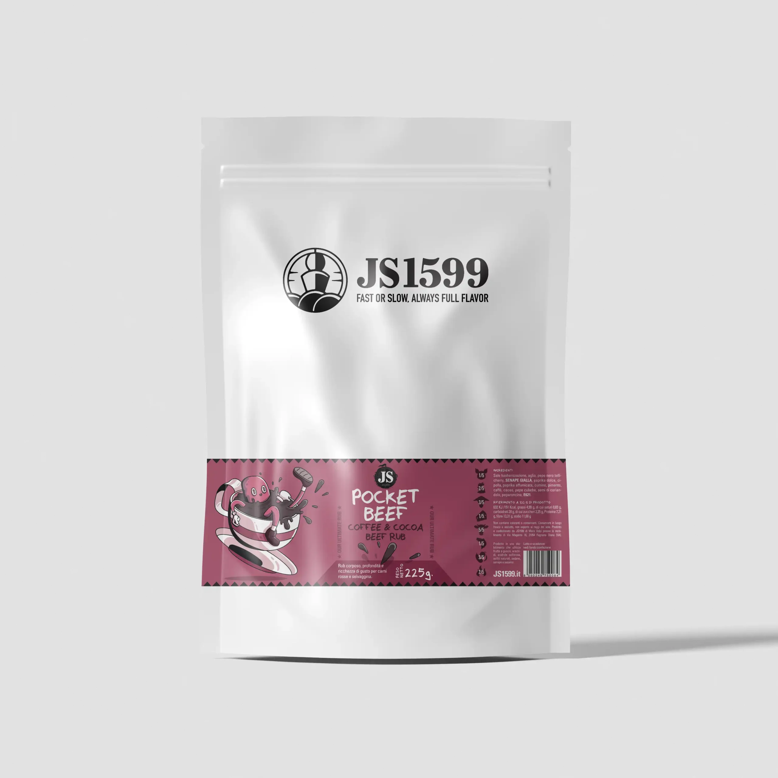 POCKET BEEF – Coffee & Cocoa Beef Rub – Confezione Kg